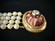 Bracelet Bracelet XIXe siècle en or jaune 18 carats, émail rouge et diamants 58 Facettes