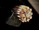 Bague 54.5 Bague en or jaune 18 carats sertie de diamants 58 Facettes