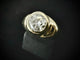 Bague 53.5 Bague jonc homme en or jaune 18 carats avec diamant 0,85 ct 58 Facettes