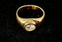 Bague 53.5 Bague jonc homme en or jaune 18 carats avec diamant 0,85 ct 58 Facettes