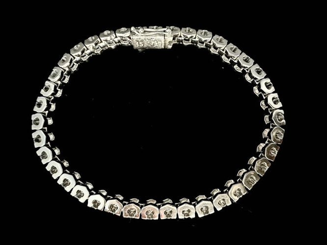 Bracelet Bracelet rivière en or blanc 18 carats et diamants 7,50 ct 58 Facettes