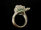 Bague 53 Bague en platine sertie d’émeraudes et de diamants 58 Facettes