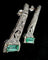 Boucles d'oreilles Art déco - Boucles d’oreilles en platine, émeraudes et diamants 58 Facettes