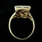 Bague 56.5 Bague Art déco en or jaune et blanc 18 carats, saphirs et diamants 58 Facettes