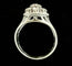 Bague 54.5 Bague en or blanc 18 carats sertie de 0,80 ct de diamants 58 Facettes