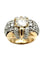 Bague 55 Bague vintage vers 1950 en or 18K, platine et diamants 58 Facettes