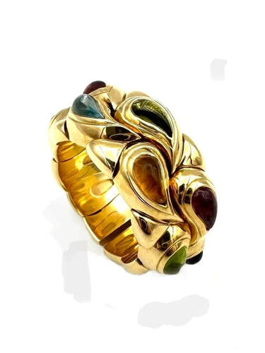 Bague 55 Chopard Casmir - Bague semi-rigide en or jaune 18K et pierres 58 Facettes