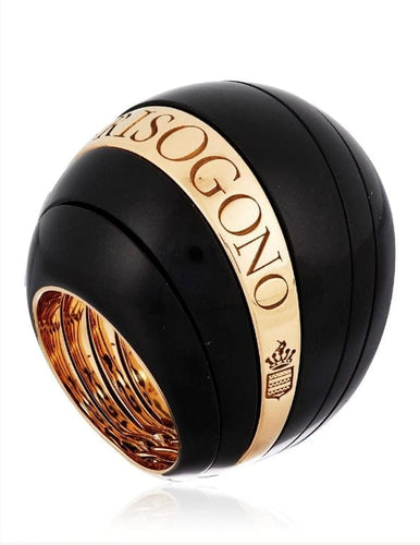 Bague 51 de Grisogono Jiya - Bague en or rose 18K et carbone 58 Facettes