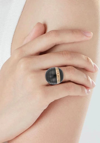 Bague 51 de Grisogono Jiya - Bague en or rose 18K et carbone 58 Facettes