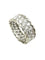 Bague 56.5 OJ Perrin - Bague en or blanc 18K, platine et diamants 3,20 ct 58 Facettes