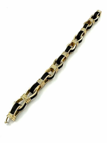 Bracelet Hermès / Lenfant - Bracelet vintage en or jaune 18K et crin de cheval 58 Facettes