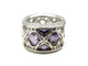 Bague 54 Chopard Impériale - Bague en or blanc 18K avec améthystes et diamants 58 Facettes