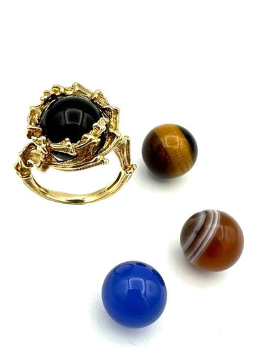 Bague 52 Gilbert Albert Multi-billes - Bague en or jaune 18K à billes interchangeables 58 Facettes
