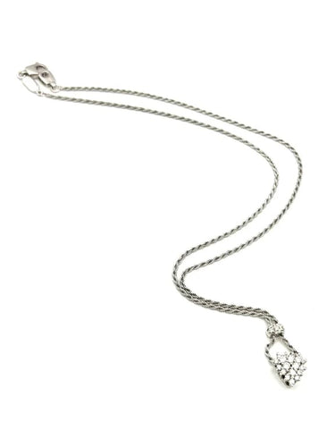 Collier Damiani - Collier cœur en or blanc 18K et diamants 58 Facettes