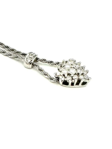 Collier Damiani - Collier cœur en or blanc 18K et diamants 58 Facettes