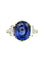 Bague 58 Bague en or jaune 18K avec saphir 7,39 ct et diamants 58 Facettes