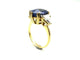 Bague 58 Bague en or jaune 18K avec saphir 7,39 ct et diamants 58 Facettes