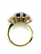 Bague 58 Bague en or jaune 18K avec saphir 7,39 ct et diamants 58 Facettes
