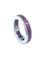 Bague 53 Dhamani - Alliance rail en or blanc 18K et rubis 58 Facettes