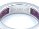 Bague 53 Dhamani - Alliance rail en or blanc 18K et rubis 58 Facettes