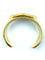 Bracelet Hermès - Bracelet jonc ouvert en métal doré et cuir de lézard rouge 58 Facettes
