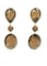 Boucles d'oreilles Roberto Coin - Boucles d’oreilles en or rose, quartz fumé et diamants 58 Facettes