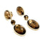 Boucles d'oreilles Roberto Coin - Boucles d’oreilles en or rose, quartz fumé et diamants 58 Facettes