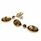 Boucles d'oreilles Roberto Coin - Boucles d’oreilles en or rose, quartz fumé et diamants 58 Facettes