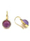 Boucles d'oreilles Roberto Coin - Boucles d’oreilles dormeuses en or rose 18K améthystes et diamants 58 Facettes