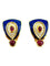 Boucles d'oreilles Maison Gérard - Boucles d'oreilles écusson en or jaune, rubis, diamants et émail 58 Facettes