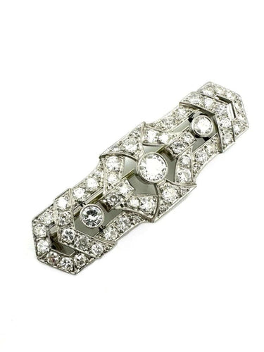 Broche Broche Art déco - Broche en platine et diamants 58 Facettes