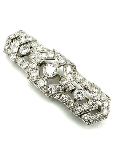 Broche Broche Art déco - Broche en platine et diamants 58 Facettes