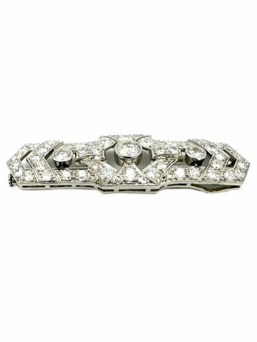 Broche Broche Art déco - Broche en platine et diamants 58 Facettes