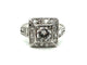 Bague 58 Bague Art déco géométrique en platine et diamants 58 Facettes