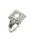 Bague 58 Bague Art déco géométrique en platine et diamants 58 Facettes