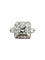 Bague 58 Bague Art déco géométrique en platine et diamants 58 Facettes