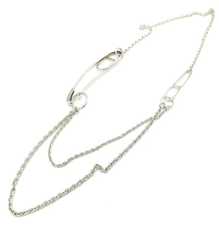 Collier Hermès Chaine d’ancre Punk - Sautoir en argent 925 58 Facettes