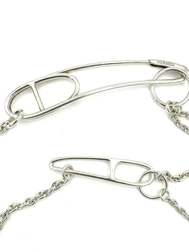 Collier Hermès Chaine d’ancre Punk - Sautoir en argent 925 58 Facettes