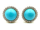 Boucles d'oreilles Boucles d’oreilles marguerite en or jaune 18K turquoises et diamants 58 Facettes