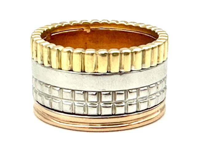 Bague 54 Boucheron Quatre - Bague en or jaune, blanc et rose 18K 58 Facettes