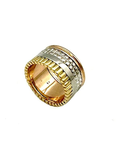 Bague 54 Boucheron Quatre - Bague en or jaune, blanc et rose 18K 58 Facettes