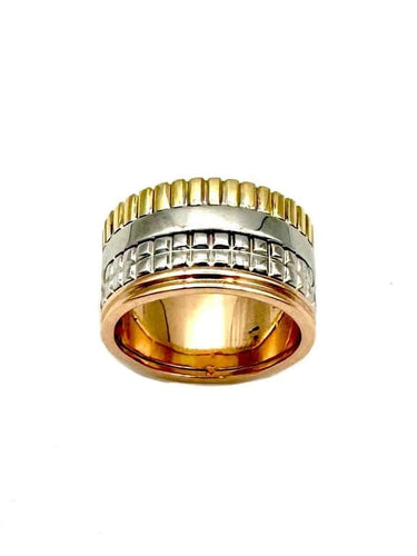 Bague 54 Boucheron Quatre - Bague en or jaune, blanc et rose 18K 58 Facettes