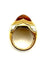 Bague 52 BVLGARI Pyramide - Bague en or jaune et blanc 18K avec citrine 58 Facettes