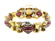 Bracelet Bracelet Art déco en or jaune 18K et platine, rubis et diamants 58 Facettes