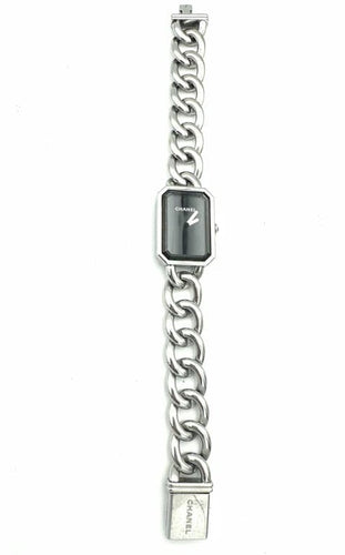Montre Chanel Première - Montre en acier à bracelet gourmette 58 Facettes