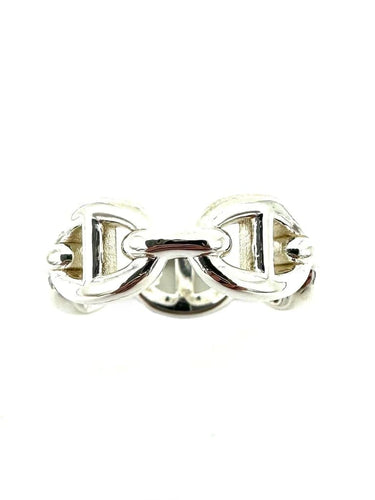 Bague 51 Hermès Chaîne d’ancre enchaînée - Bague en argent 925 58 Facettes