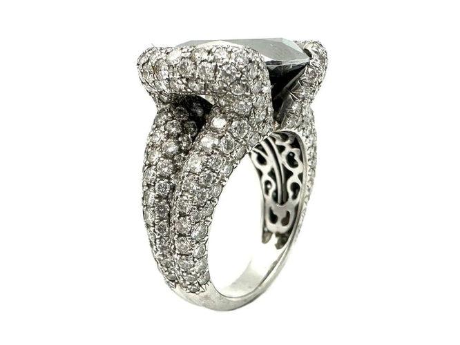 Bague 52 Chopard Joaillerie - Bague en or blanc 18K, diamants et chrome 58 Facettes