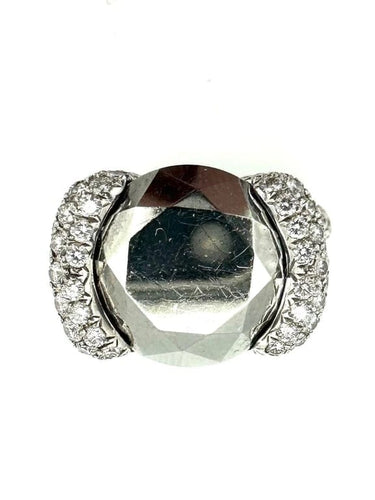 Bague 52 Chopard Joaillerie - Bague en or blanc 18K, diamants et chrome 58 Facettes