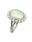 Bague Bague vintage en or blanc 18K avec opale et diamants 58 Facettes