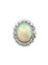 Bague Bague vintage en or blanc 18K avec opale et diamants 58 Facettes